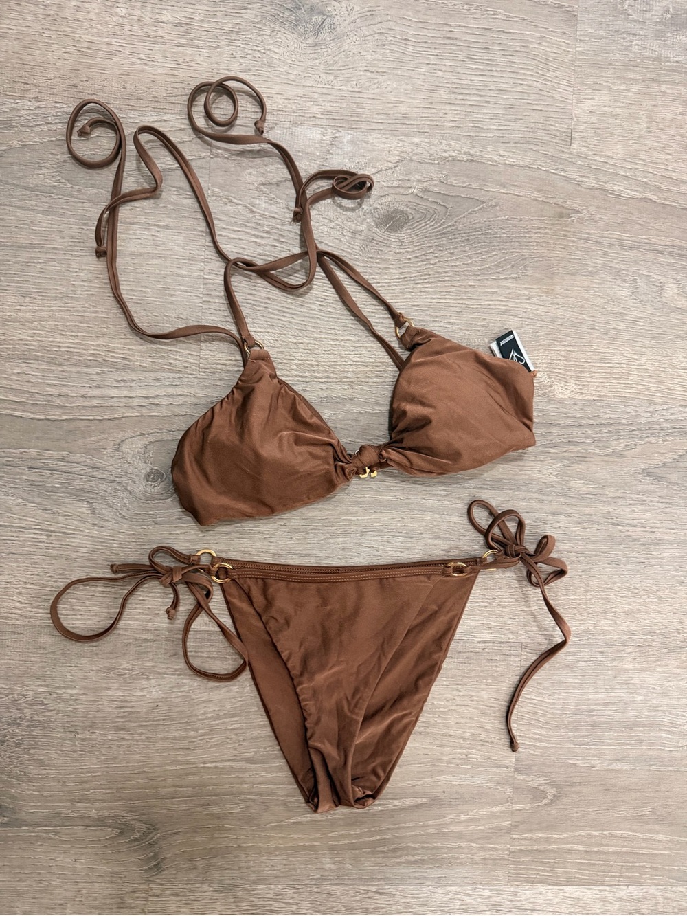 Windsor Brown Tie-Side Bikini Set
